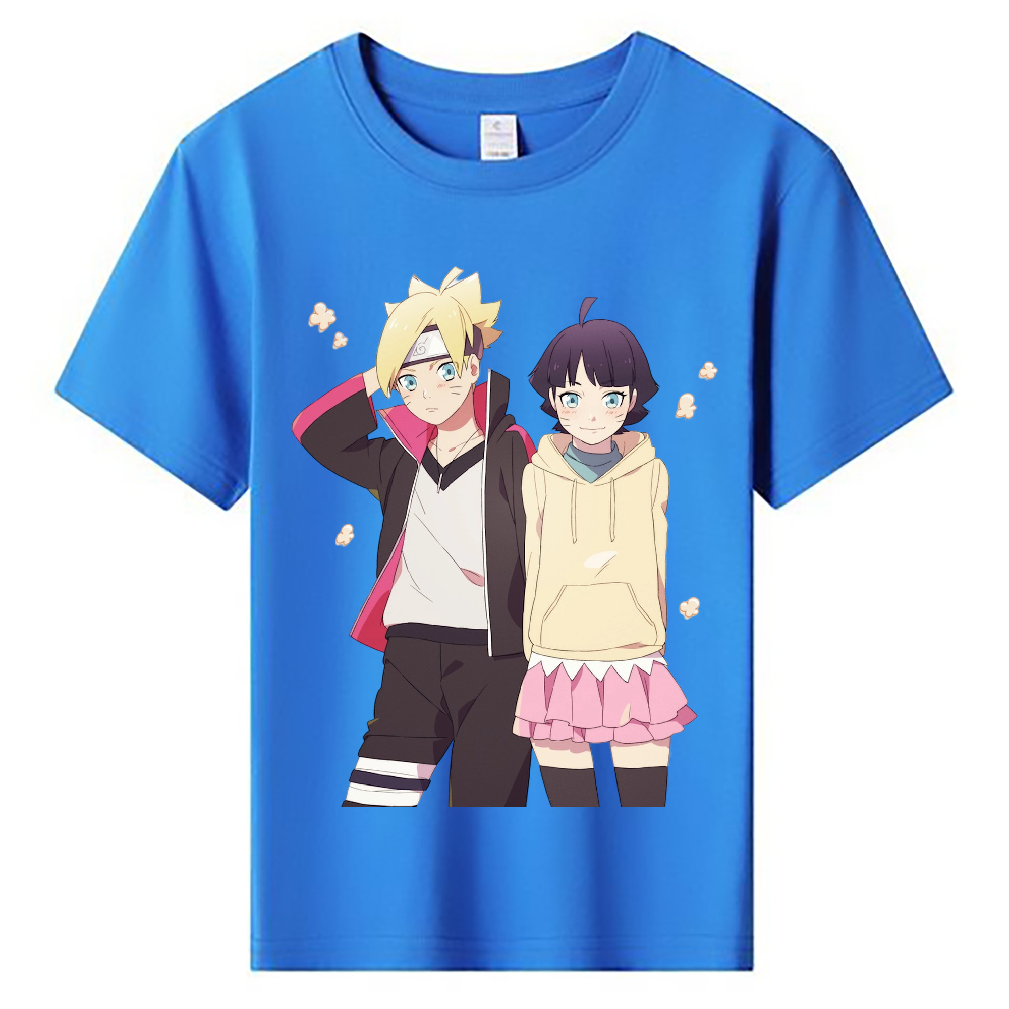 （画像用） NARUTO -ナルト- うずまき ボルト Uzumaki Boruto 綿100％キッズTシャツ（フロントプリント）
